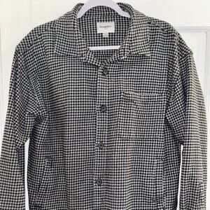Men's Large Ginkgo Checkered Thick Jacket